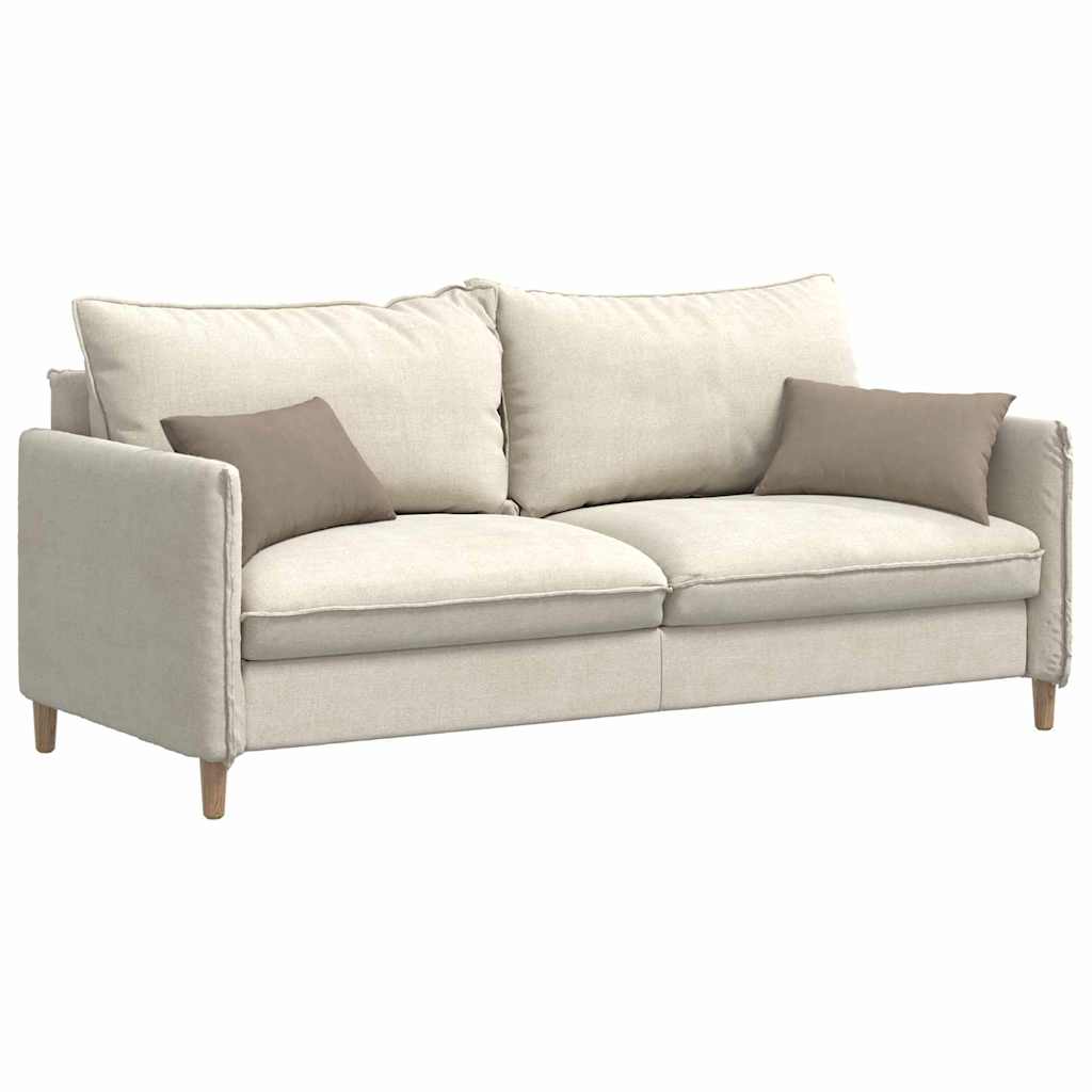 Sofakissen 2 Stück Taupe 50 x 30 cm Stoff
