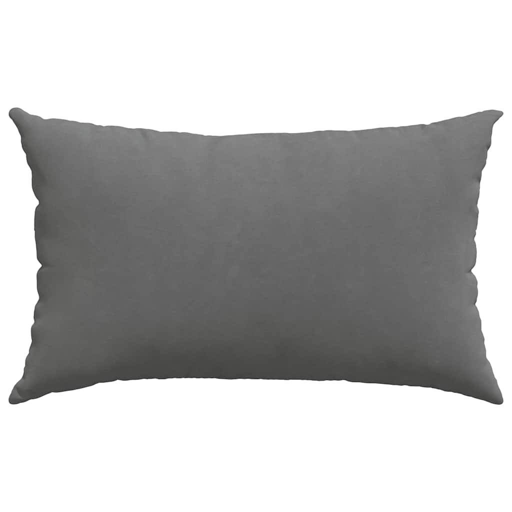 Sofakissen 2 Stück Dunkelgrau 50 x 30 cm Stoff
