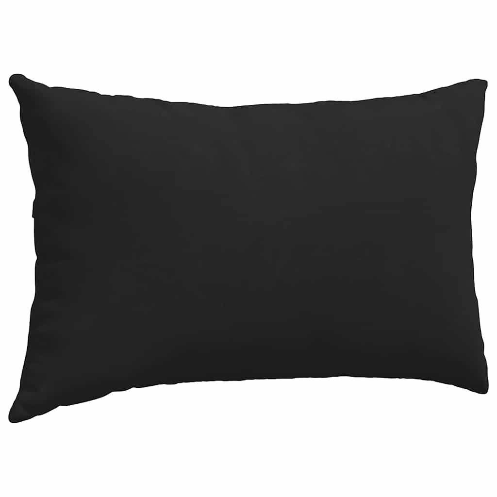 Sofakissen 2 Stück Schwarz 50 x 30 cm Stoff