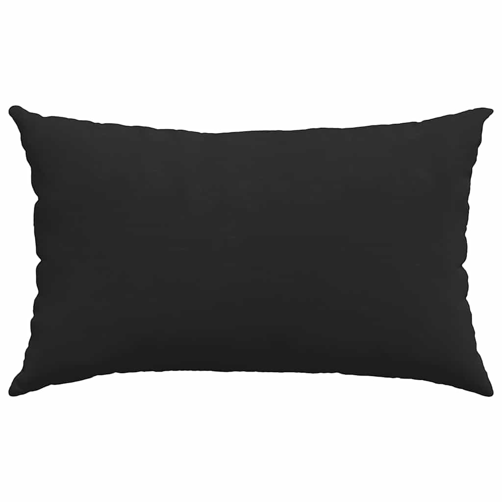 Sofakissen 2 Stück Schwarz 50 x 30 cm Stoff
