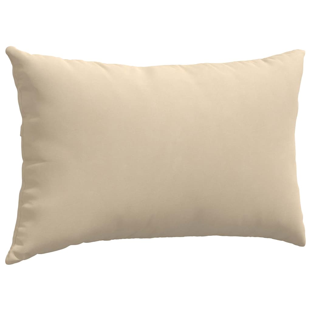Sofakissen 2 Stück Creme 50 x 30 cm Stoff