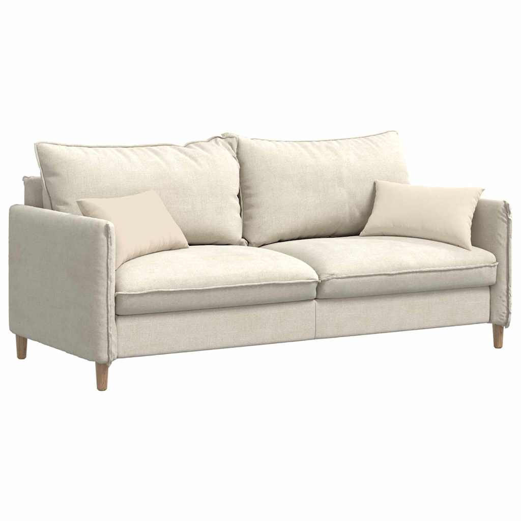 Sofakissen 2 Stück Beige 50 x 30 cm Stoff