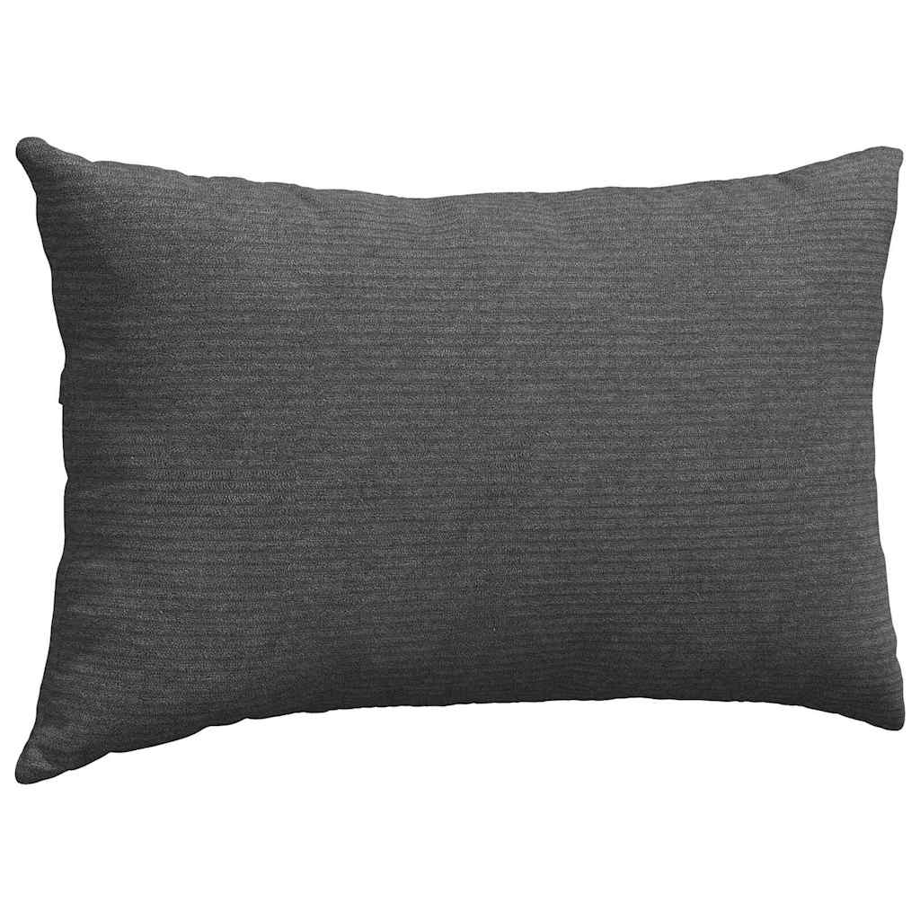 Sofakissen 2 Stück Dunkelgrau 50 x 30 cm Cordstoff