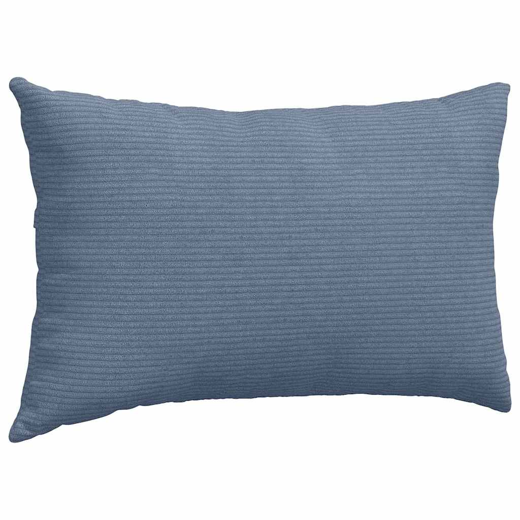 Sofakissen 2 Stück Blau 50 x 30 cm Cordstoff