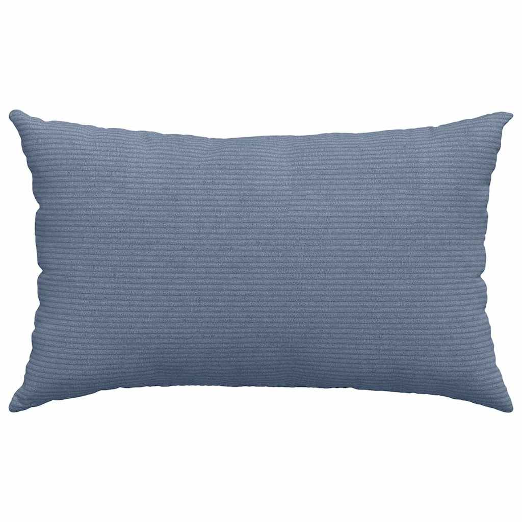 Sofakissen 2 Stück Blau 50 x 30 cm Cordstoff
