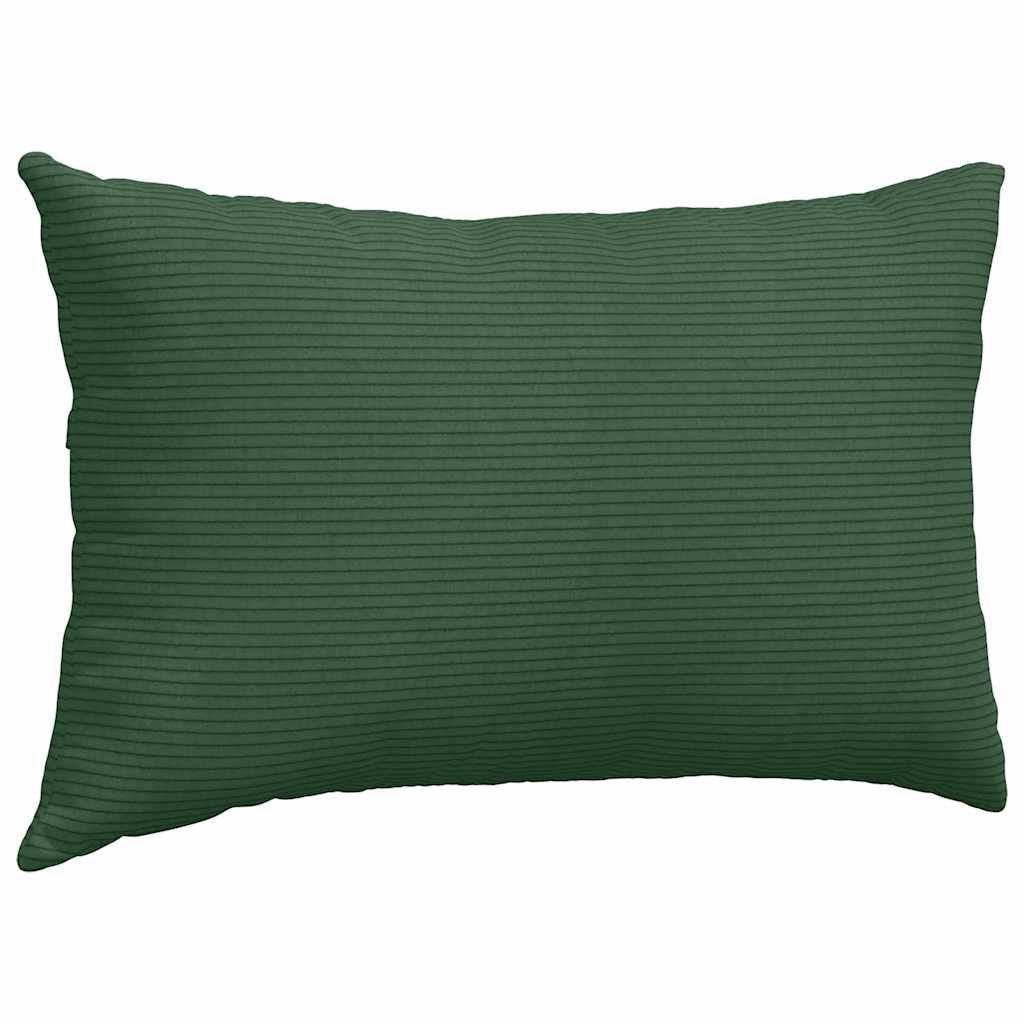 Sofakissen 2 Stück Dunkelgrün 50 x 30 cm Cordstoff