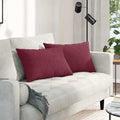 Sofakissen 2 pcs Weinrot 60 x 40 cm Stoff