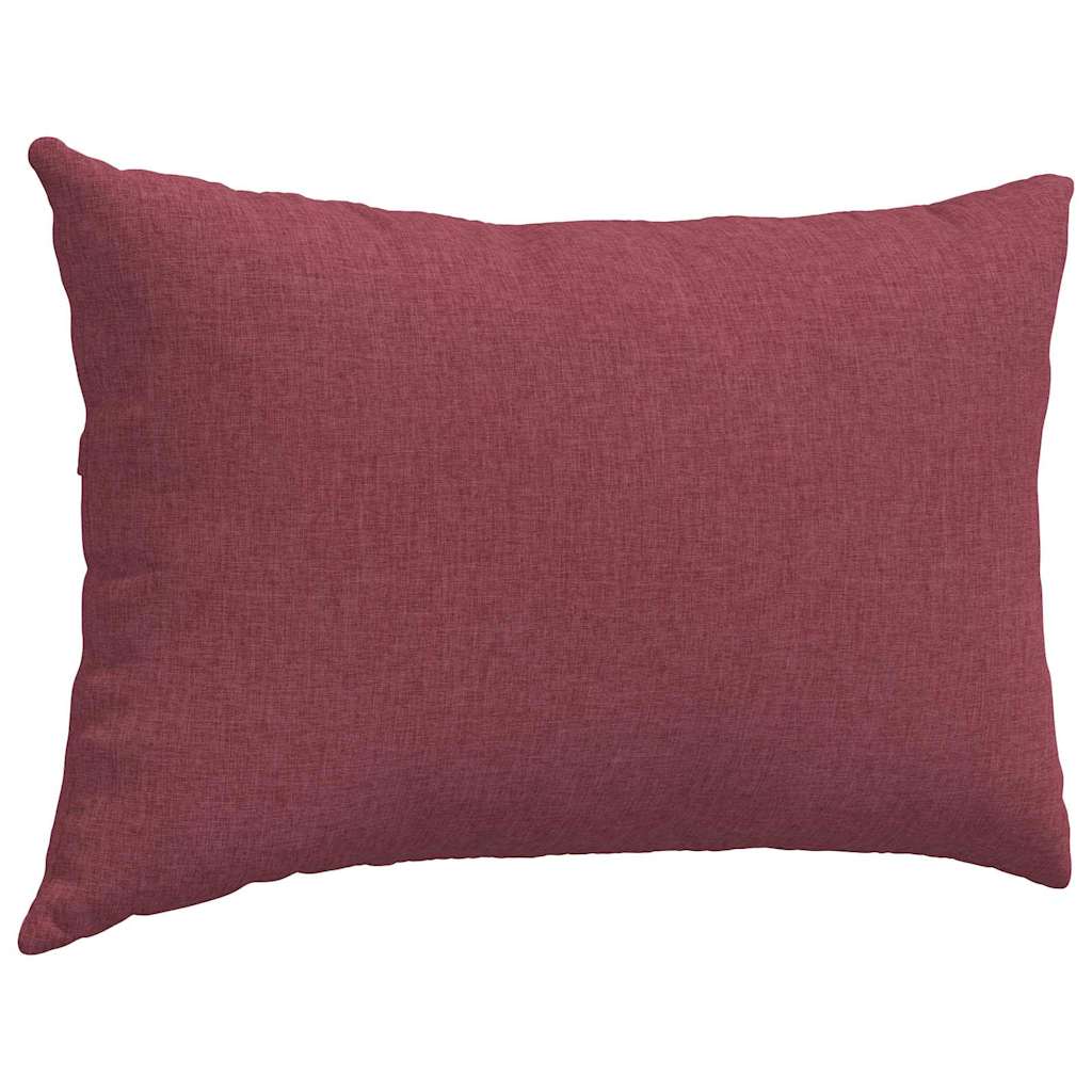 Sofakissen 2 pcs Weinrot 60 x 40 cm Stoff