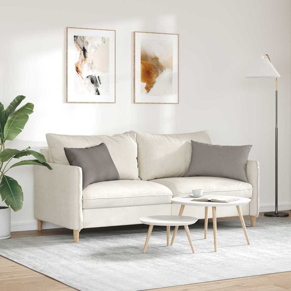 Sofakissen 2 pcs Taupe 60 x 40 cm Stoff