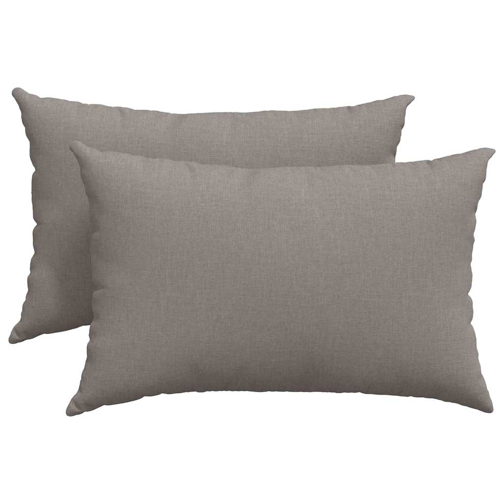 Sofakissen 2 pcs Taupe 60 x 40 cm Stoff