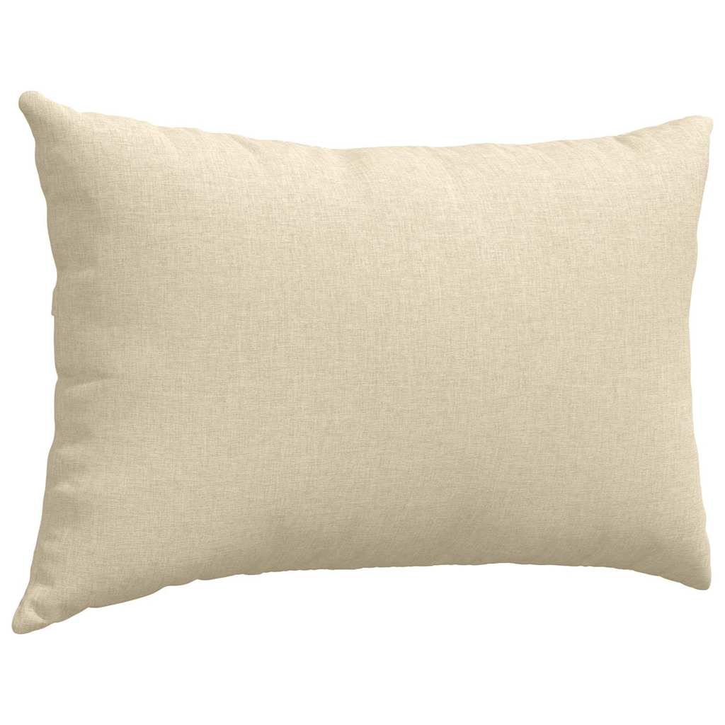 Sofakissen 2 pcs Creme 60 x 40 cm Stoff