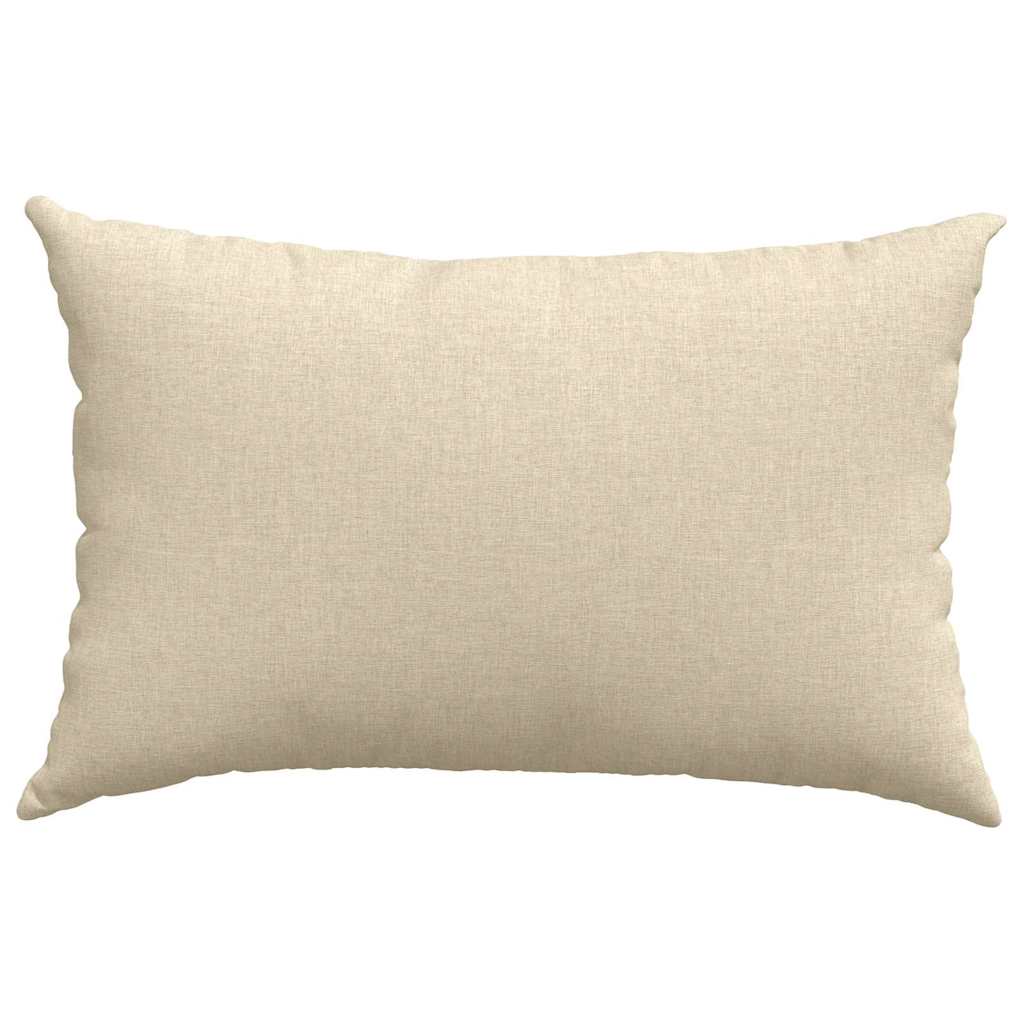 Sofakissen 2 pcs Creme 60 x 40 cm Stoff