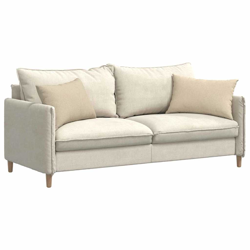 Sofakissen 2 pcs Creme 60 x 40 cm Stoff