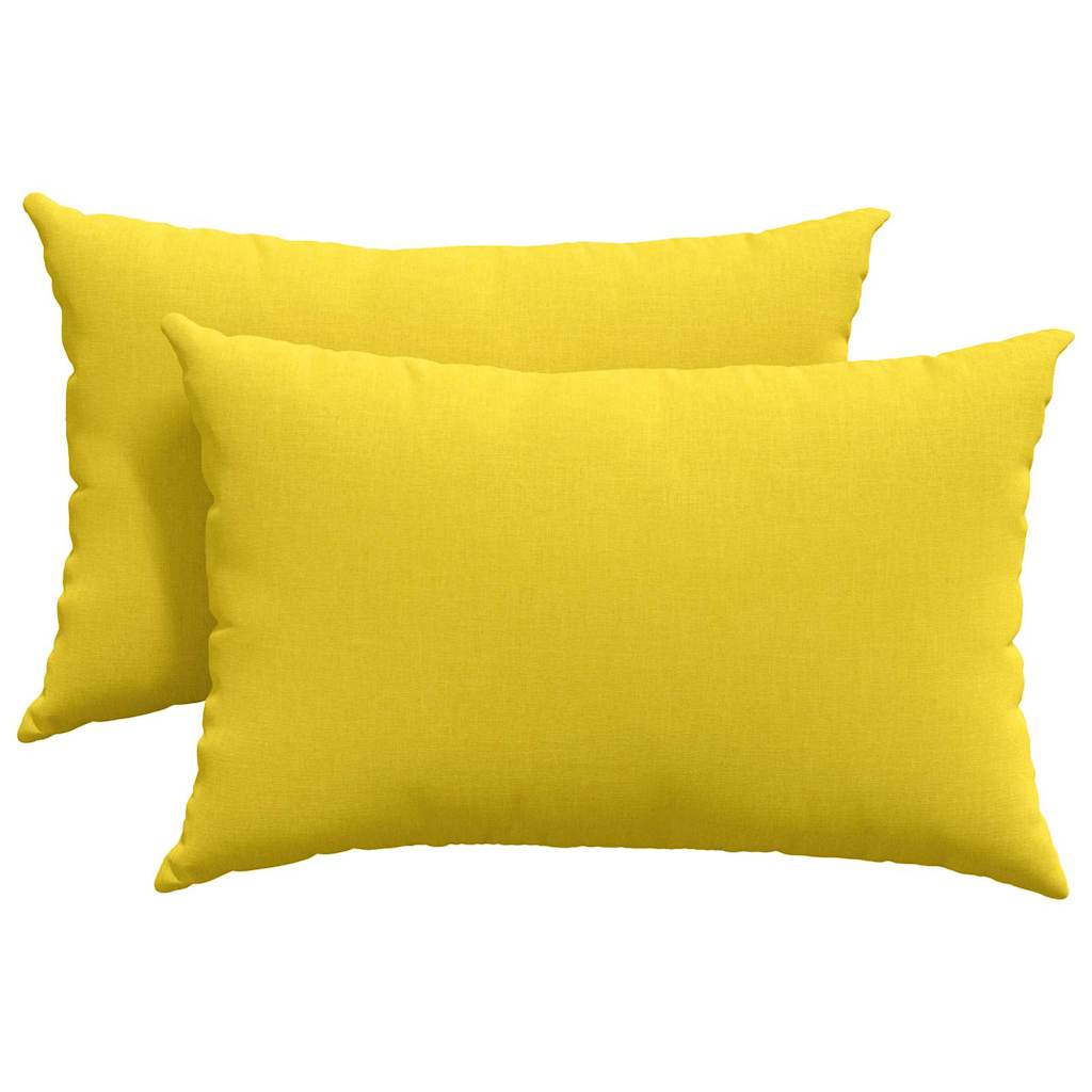 Sofakissen 2 pcs Helles Gelb 60 x 40 cm Stoff