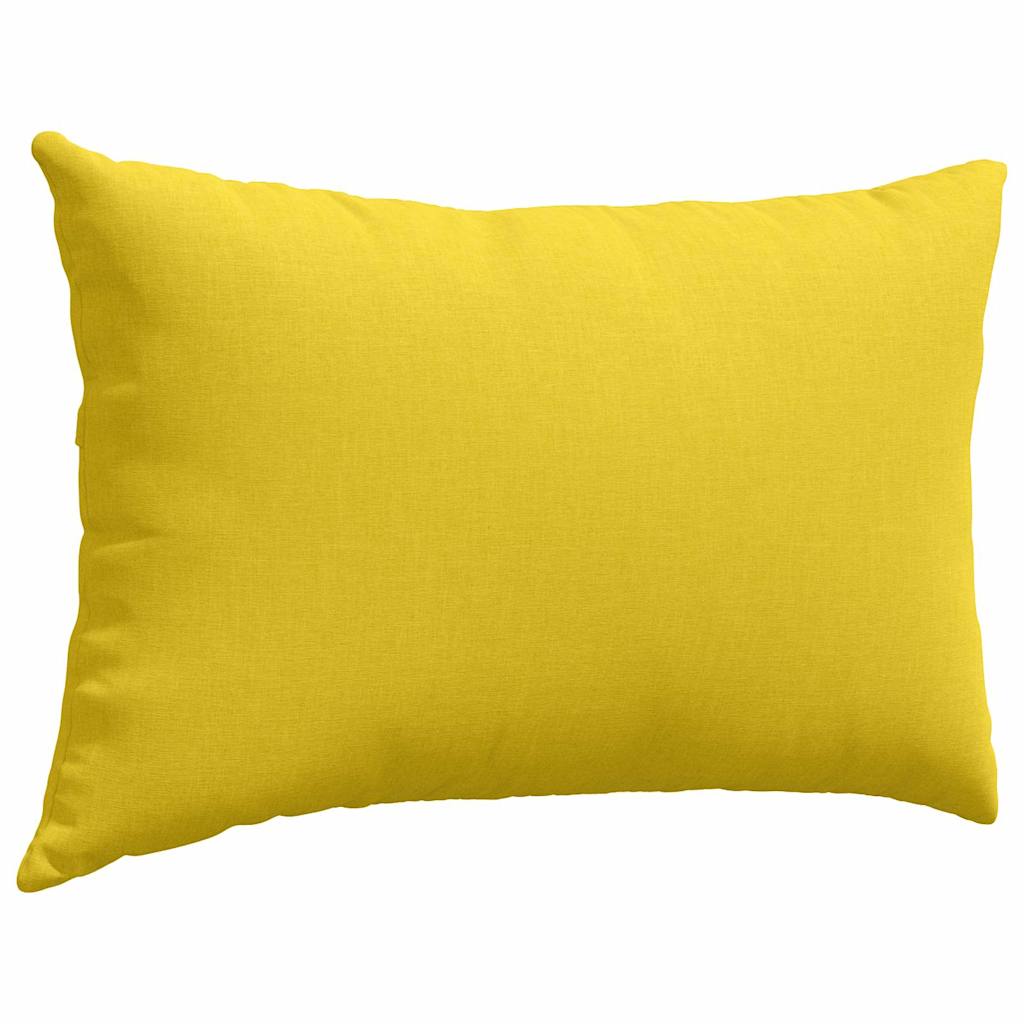 Sofakissen 2 pcs Helles Gelb 60 x 40 cm Stoff