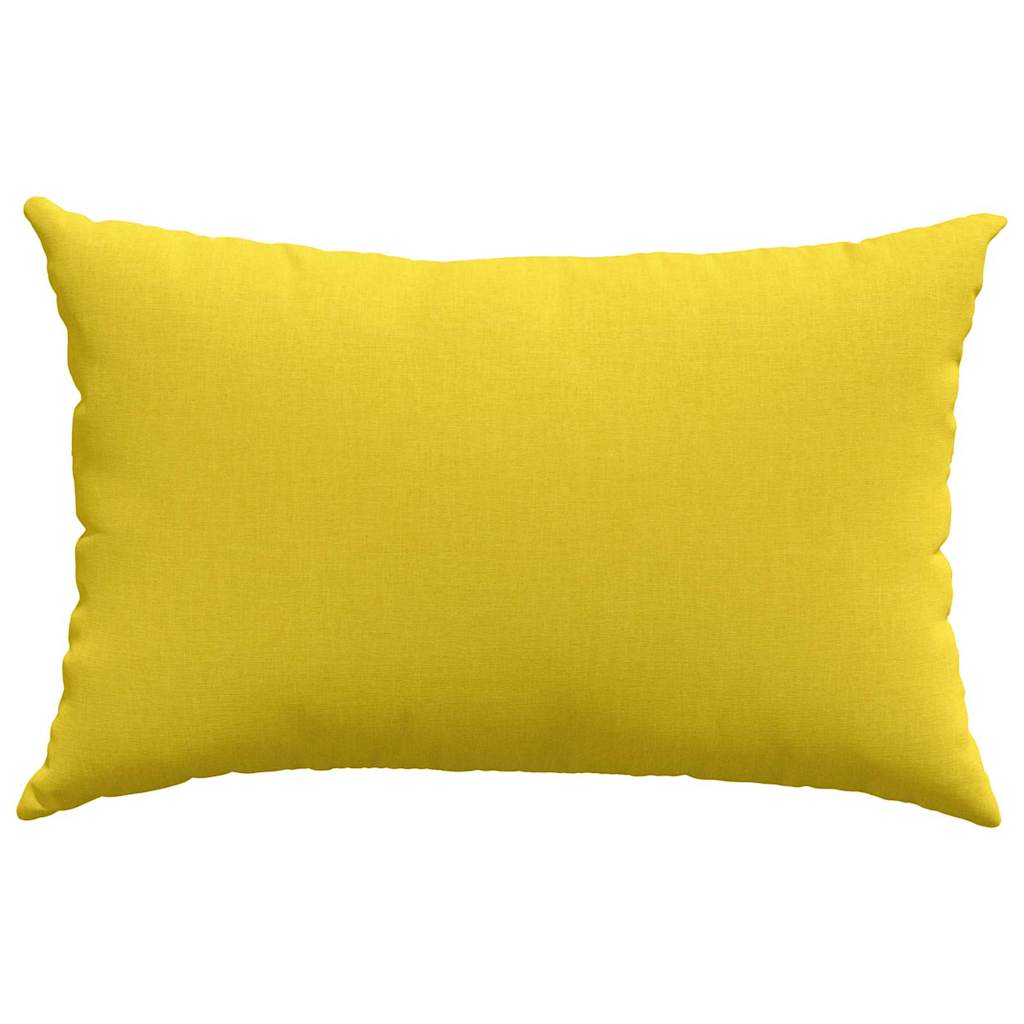Sofakissen 2 pcs Helles Gelb 60 x 40 cm Stoff