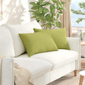Sofakissen 2 pcs Hellgrün 60 x 40 cm Stoff
