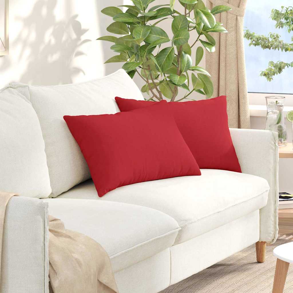 Sofakissen 2 pcs Rot 60 x 40 cm Stoff