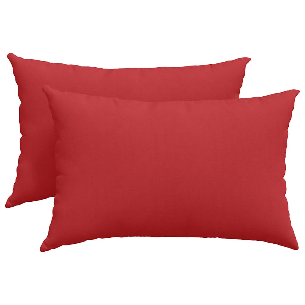 Sofakissen 2 pcs Rot 60 x 40 cm Stoff