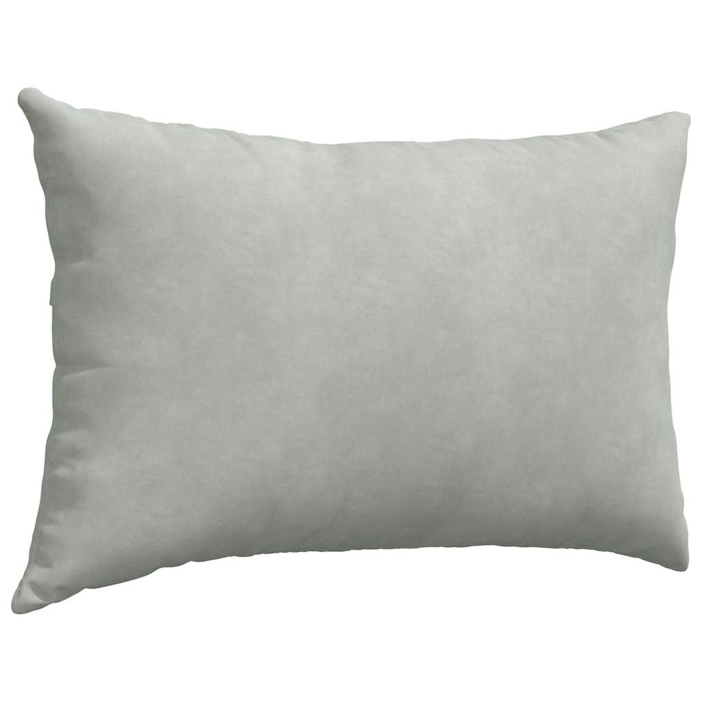 Sofakissen 2 Stück Hellgrau 60 x 40 cm Cordstoff