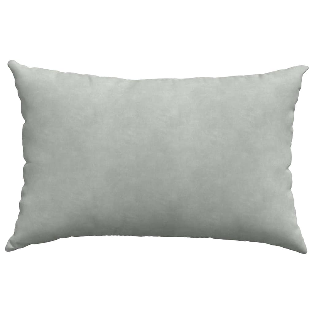 Sofakissen 2 Stück Hellgrau 60 x 40 cm Cordstoff