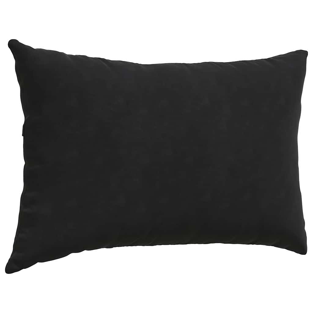 Sofakissen 2 Stück Schwarz 60 x 40 cm Cordstoff