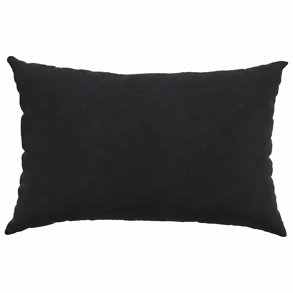 Sofakissen 2 Stück Schwarz 60 x 40 cm Cordstoff