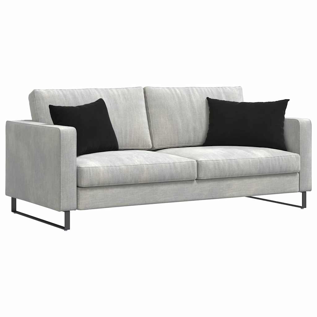 Sofakissen 2 Stück Schwarz 60 x 40 cm Cordstoff