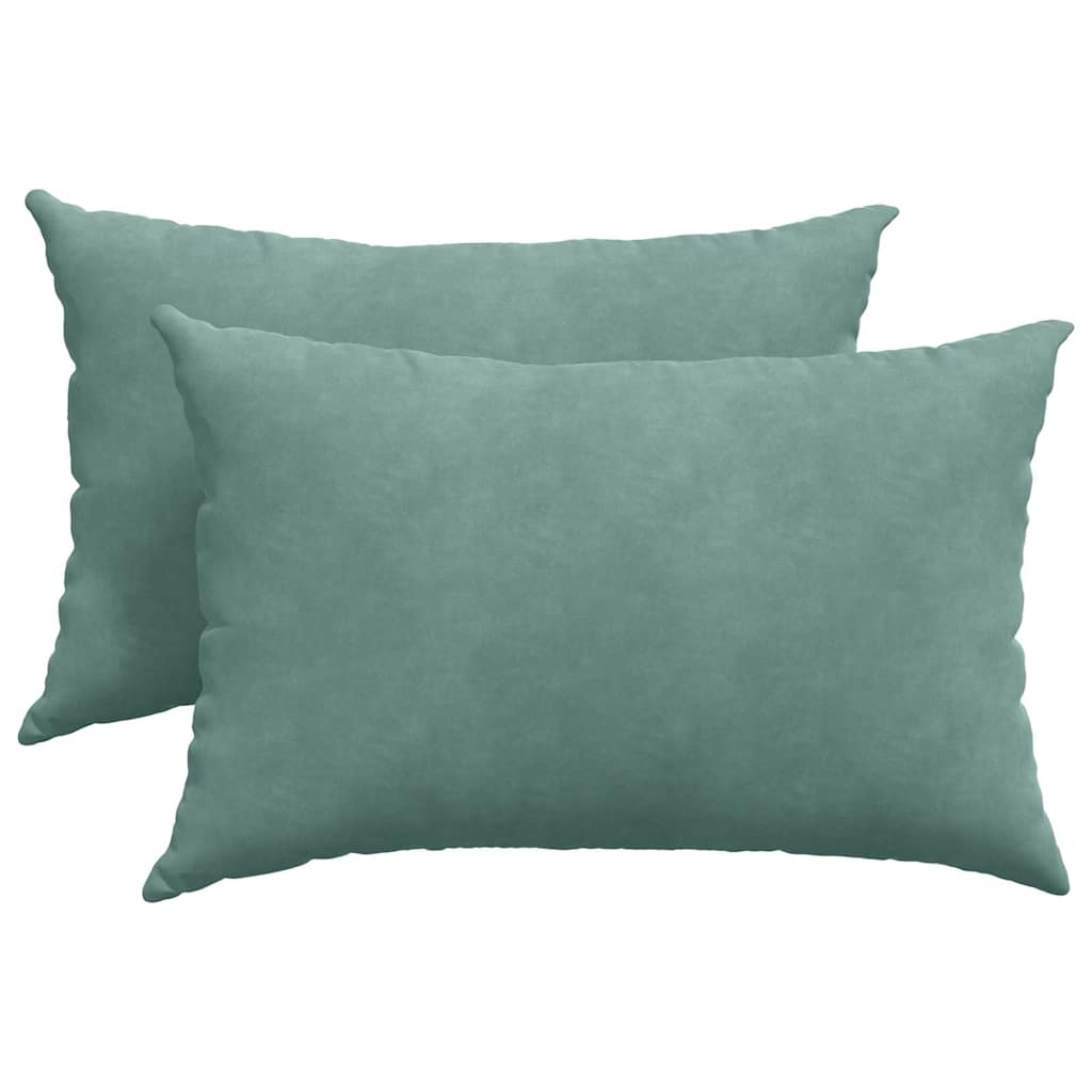 Sofakissen 2 Stück Meergrün 60 x 40 cm Cordstoff