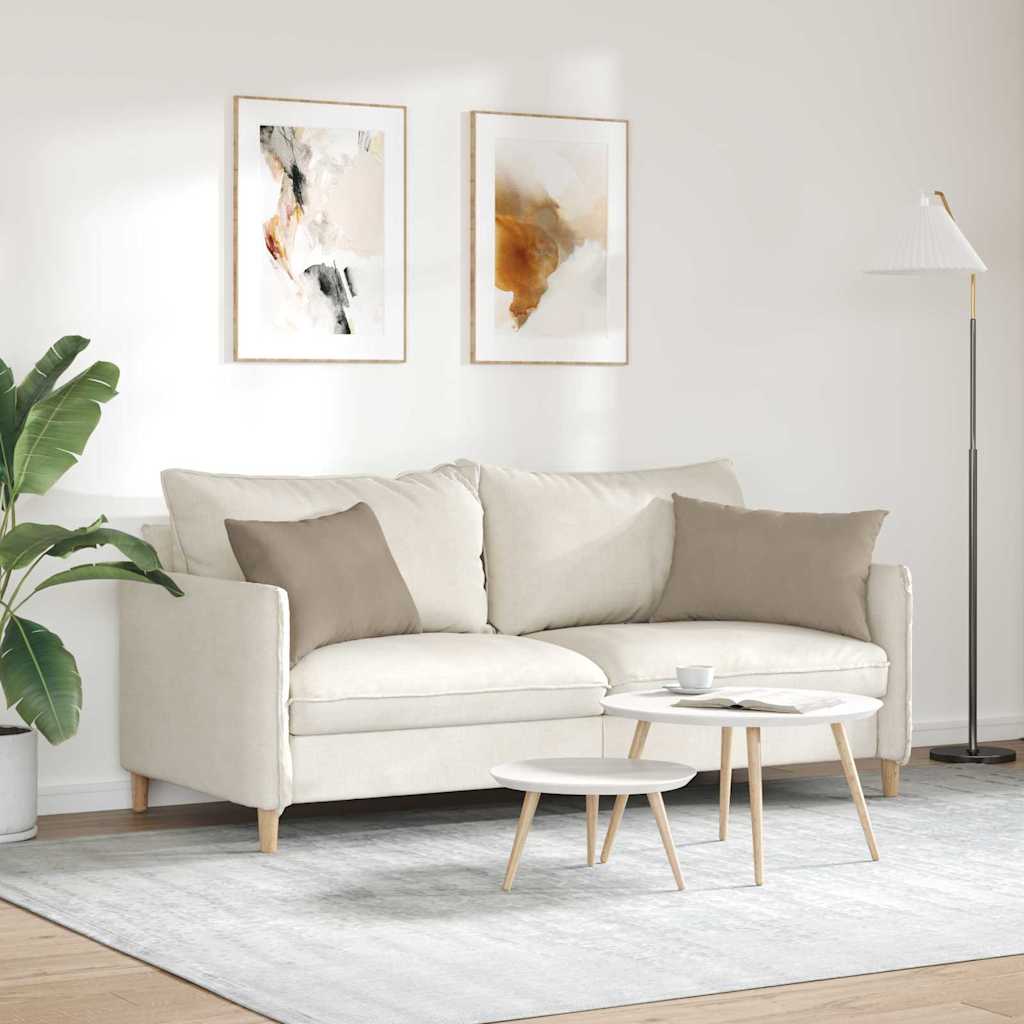 Sofakissen 2 Stück Taupe 60 x 40 cm Stoff