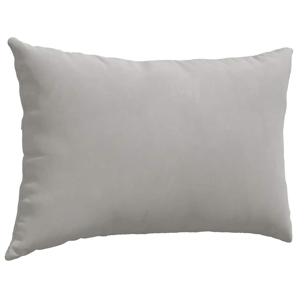 Sofakissen 2 Stück Hellgrau 60 x 40 cm Stoff