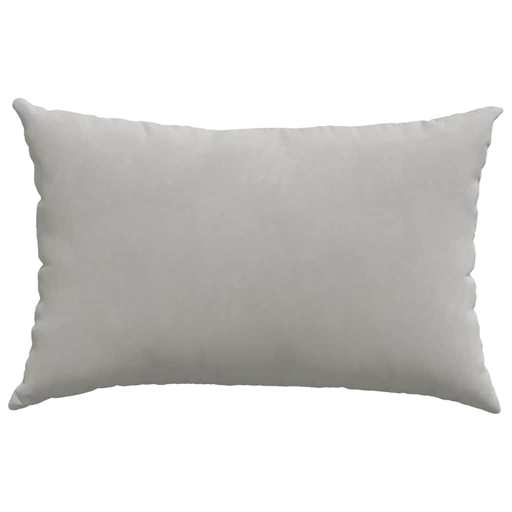 Sofakissen 2 Stück Hellgrau 60 x 40 cm Stoff
