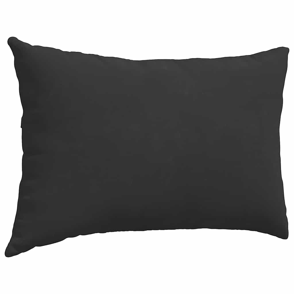 Sofakissen 2 Stück Schwarz 60 x 40 cm Stoff