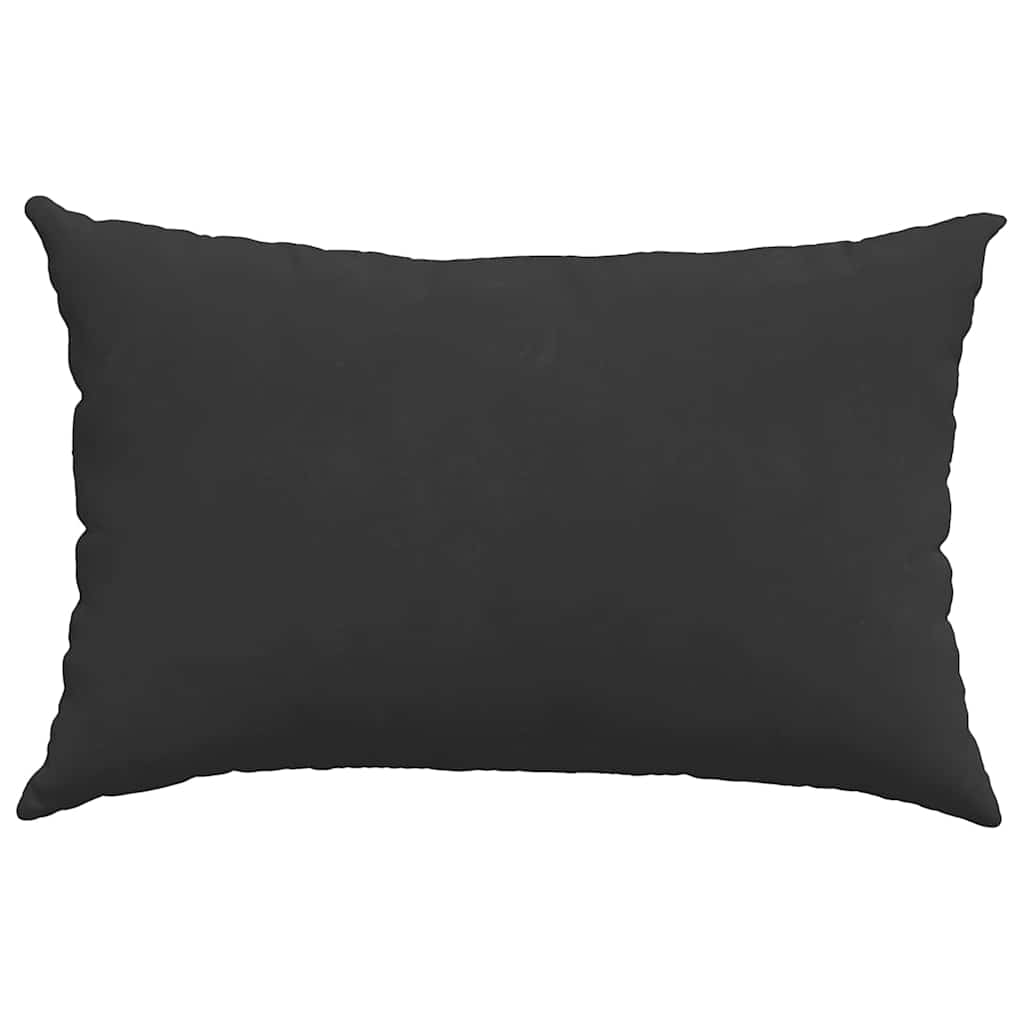 Sofakissen 2 Stück Schwarz 60 x 40 cm Stoff