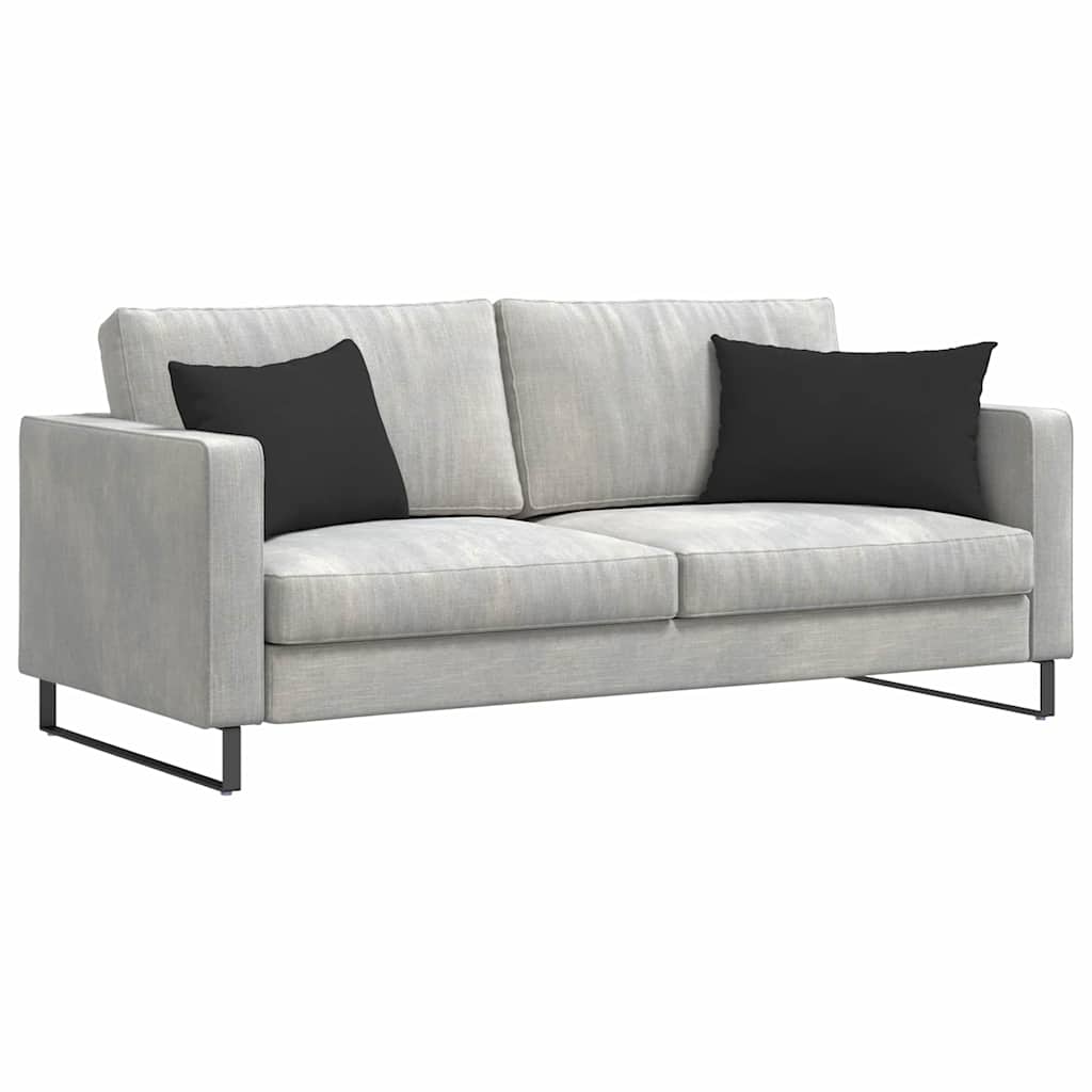 Sofakissen 2 Stück Schwarz 60 x 40 cm Stoff