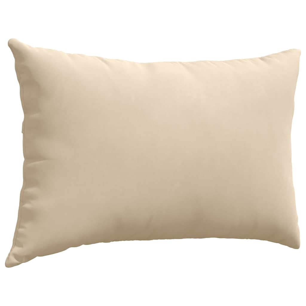 Sofakissen 2 Stück Creme 60 x 40 cm Stoff