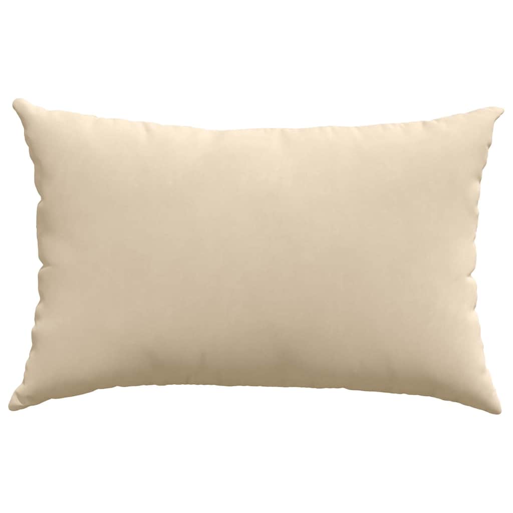 Sofakissen 2 Stück Creme 60 x 40 cm Stoff