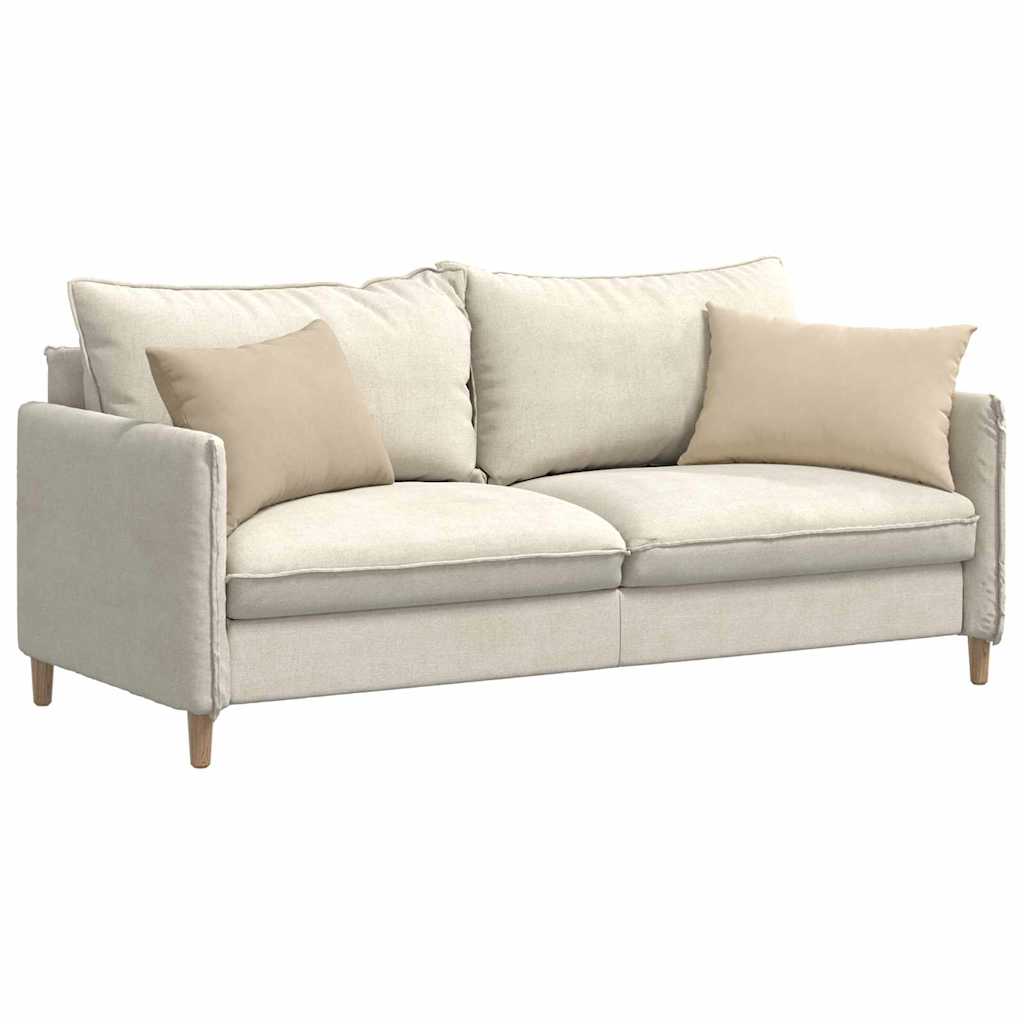 Sofakissen 2 Stück Creme 60 x 40 cm Stoff