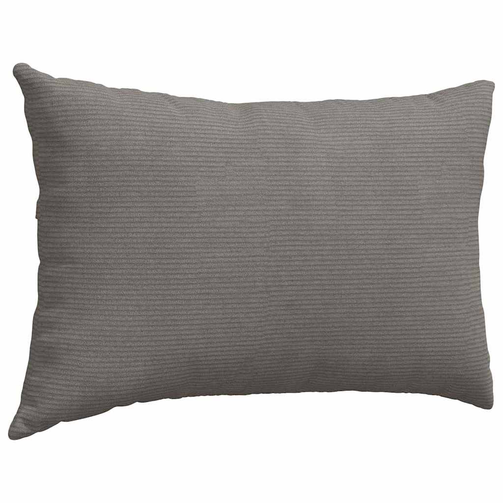 Sofakissen 2 Stück Hellgrau 60 x 40 cm Cordstoff