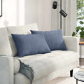 Sofakissen 2 Stück Blau 60 x 40 cm Cordstoff