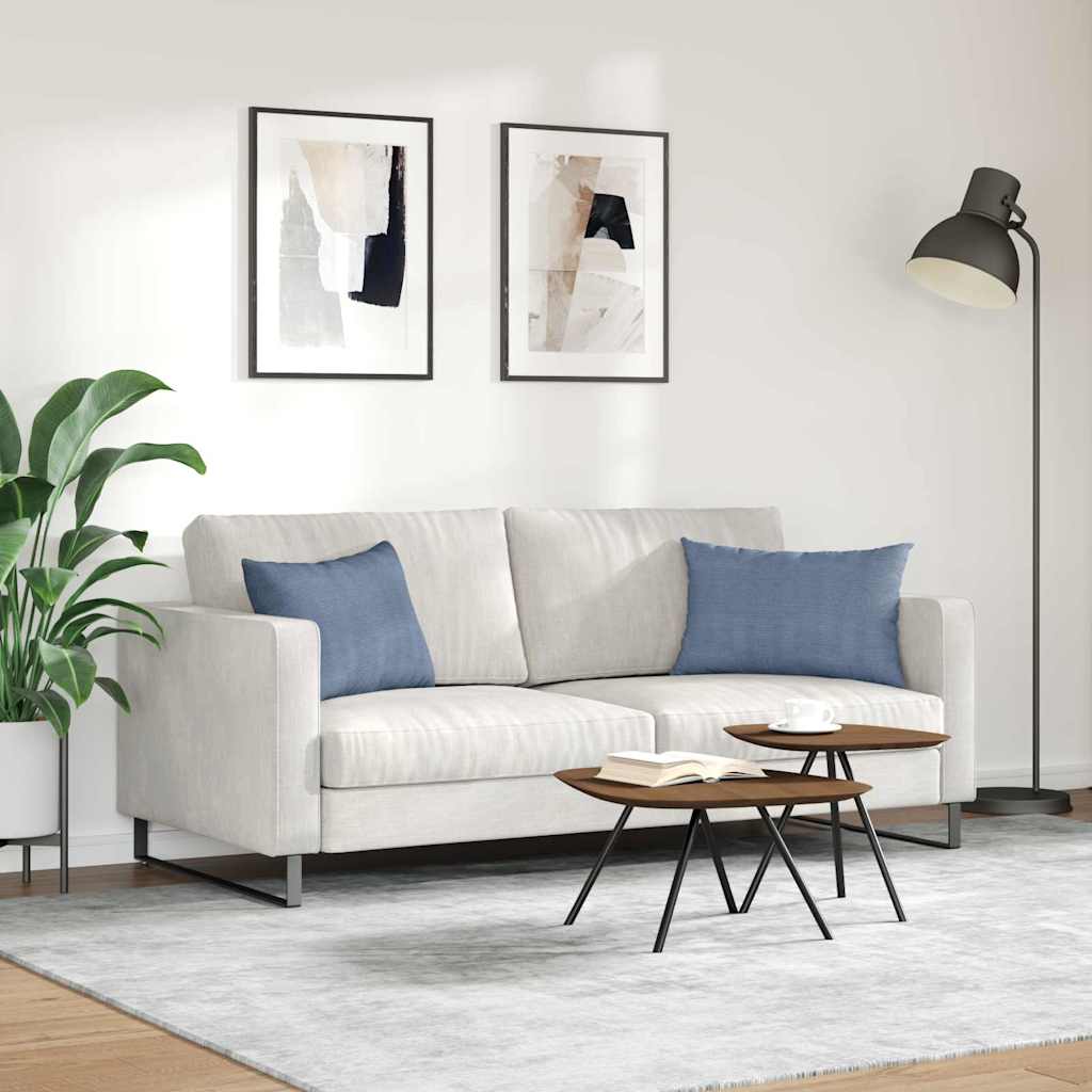 Sofakissen 2 Stück Blau 60 x 40 cm Cordstoff