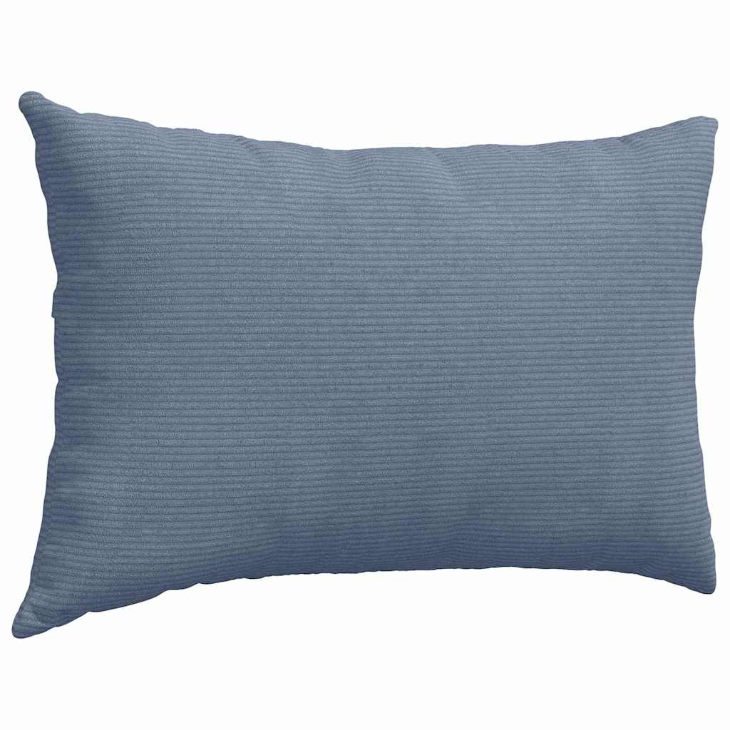 Sofakissen 2 Stück Blau 60 x 40 cm Cordstoff