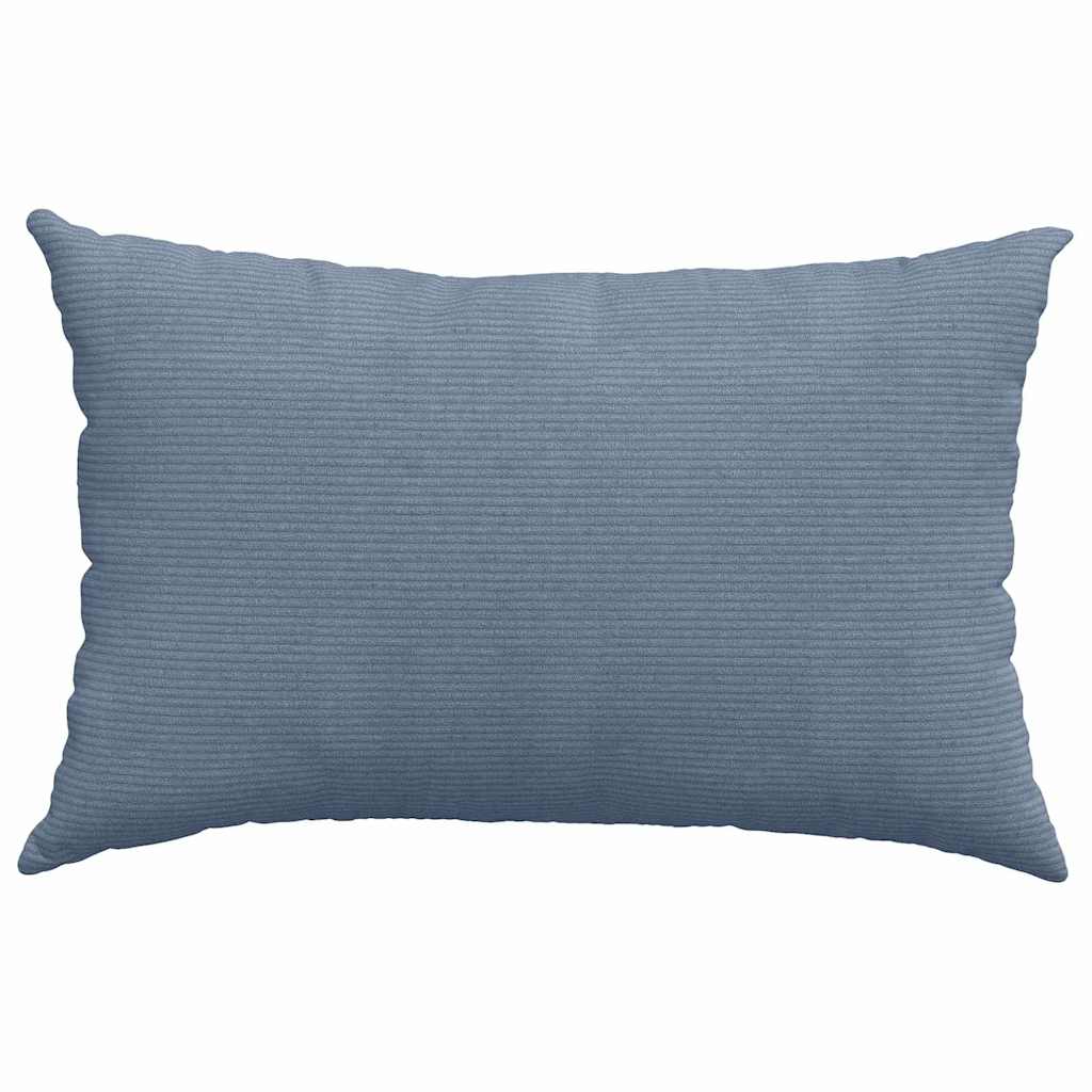 Sofakissen 2 Stück Blau 60 x 40 cm Cordstoff