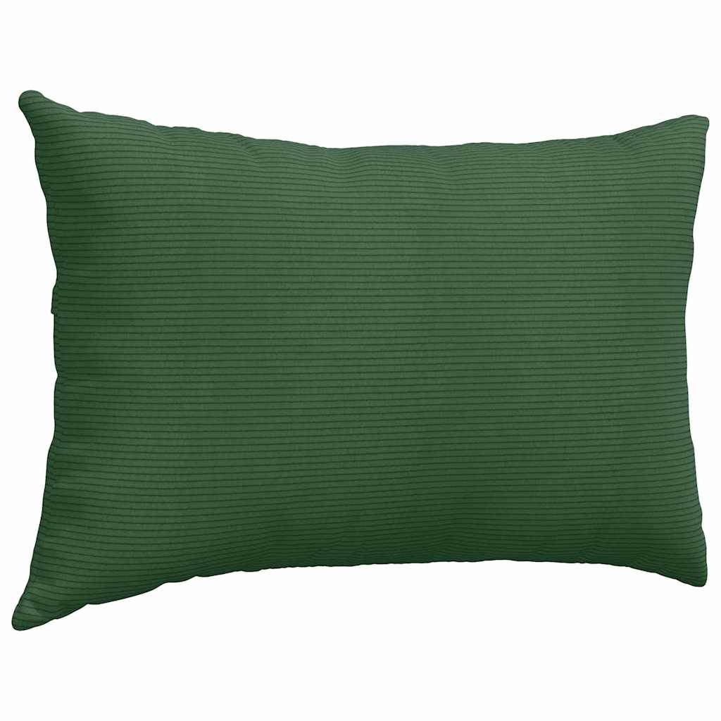 Sofakissen 2 Stück Dunkelgrün 60 x 40 cm Cordstoff
