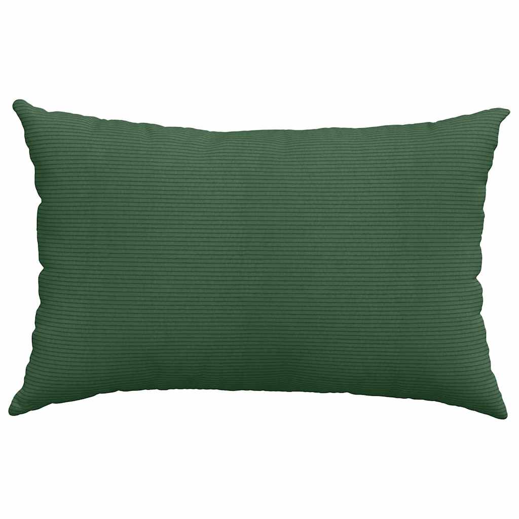 Sofakissen 2 Stück Dunkelgrün 60 x 40 cm Cordstoff