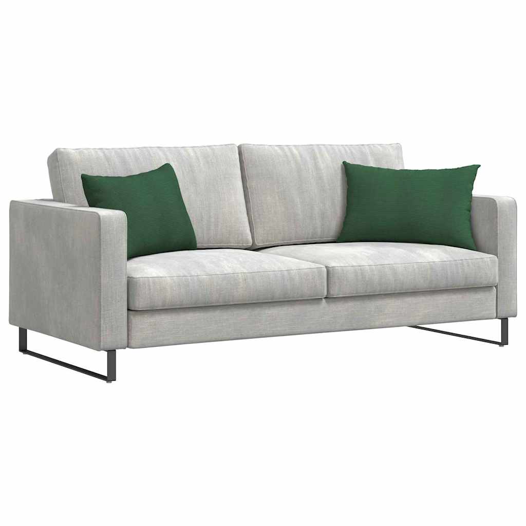 Sofakissen 2 Stück Dunkelgrün 60 x 40 cm Cordstoff