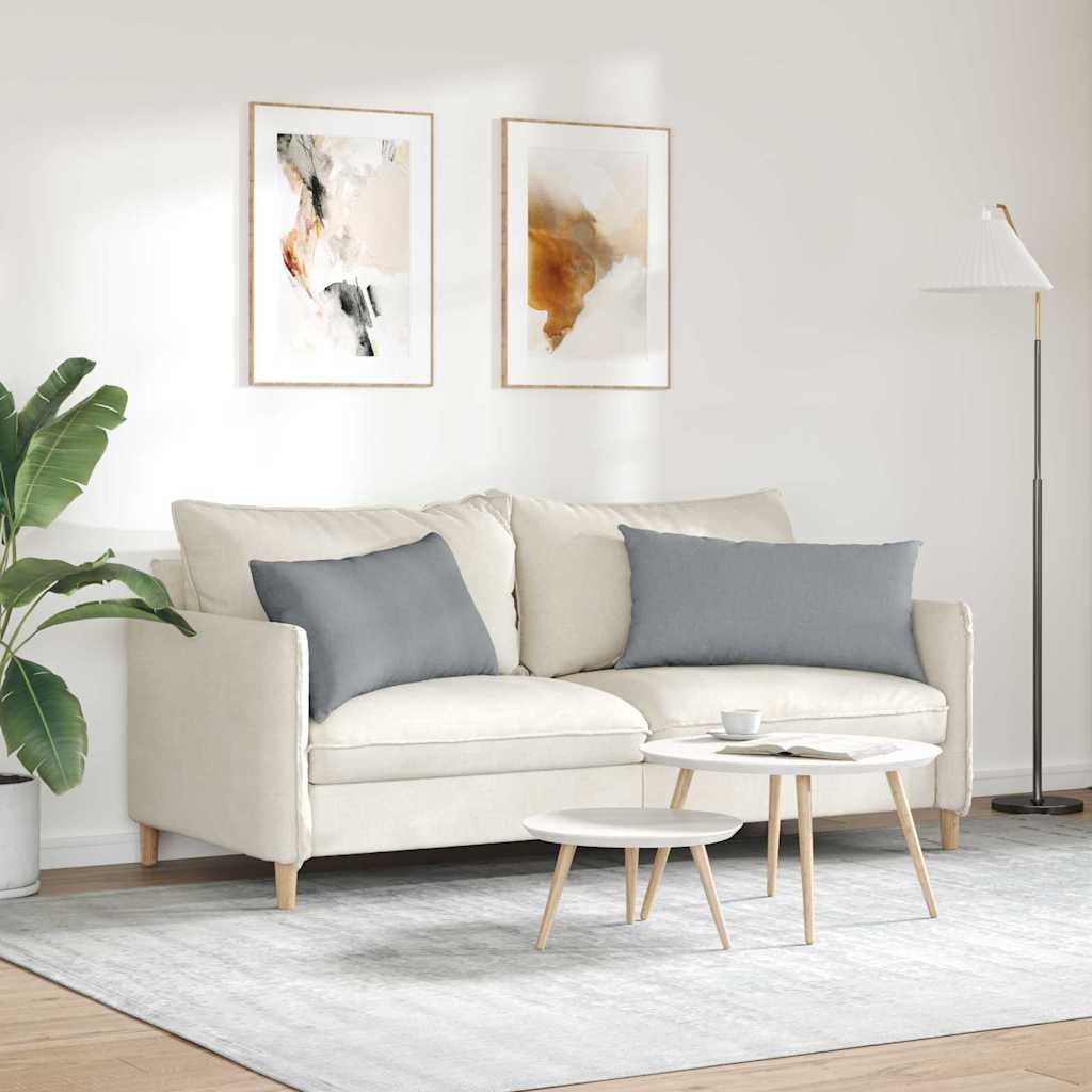Sofakissen 2 pcs Hellgrau 80 x 40 cm Stoff