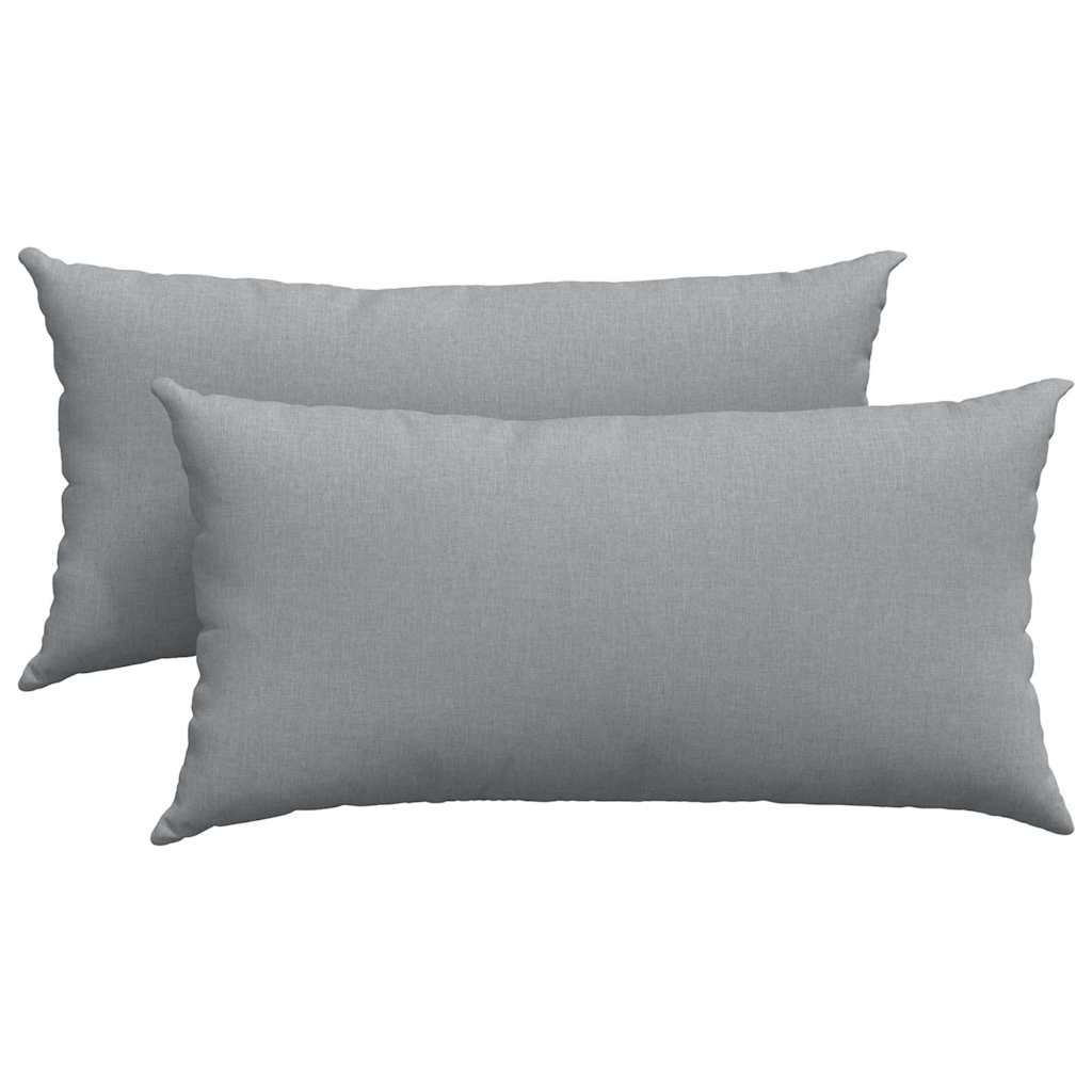 Sofakissen 2 pcs Hellgrau 80 x 40 cm Stoff