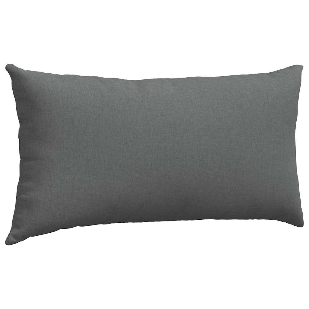 Sofakissen 2 pcs Dunkelgrau 80 x 40 cm Stoff