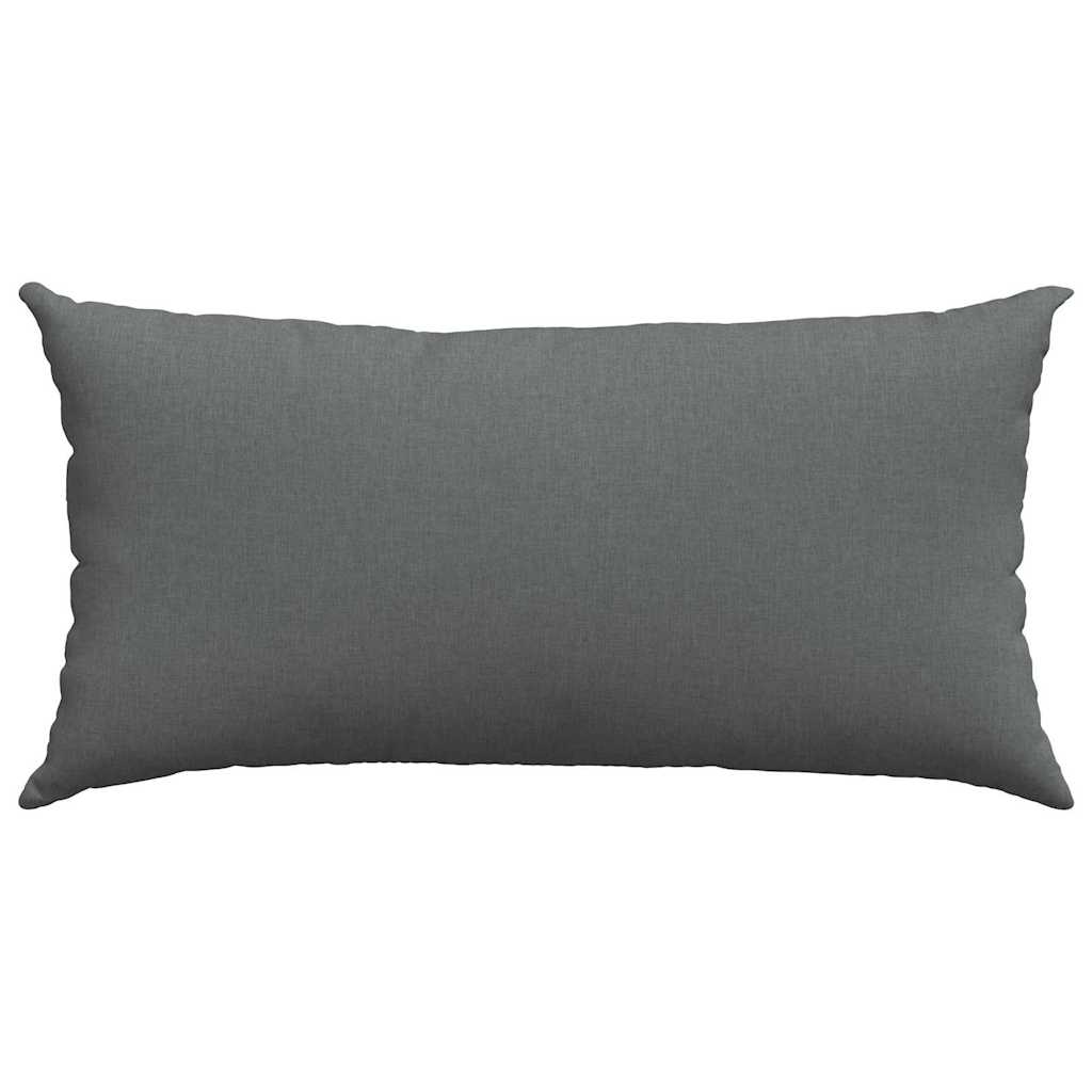 Sofakissen 2 pcs Dunkelgrau 80 x 40 cm Stoff